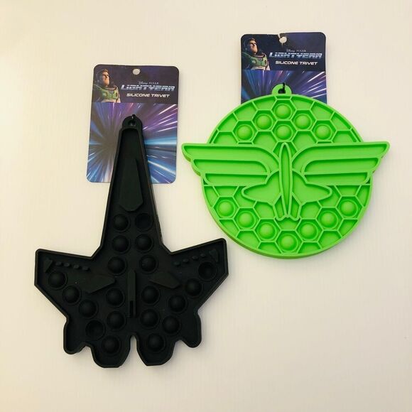 Disney Pixar Lightyear Silicone Trivets Popit Set of 2 - Picture 1 of 2